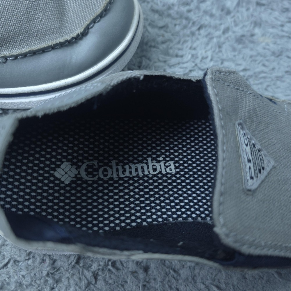 Columbia PFG Boat Shoes Youth Size 3 Gray Slip On Omni-Grip Fishing Beach - Picture 10 of 11